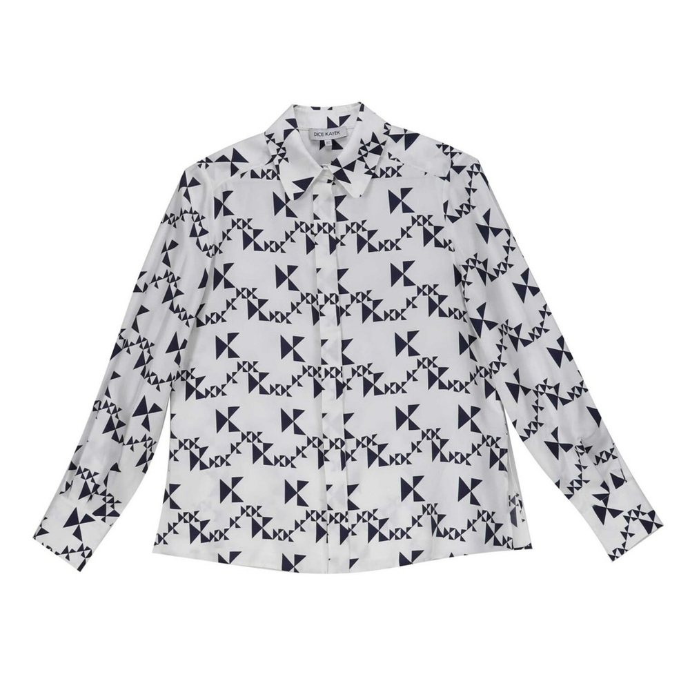 NWT Monogram  button up blouse by Dice Kayek Sz 4 $895